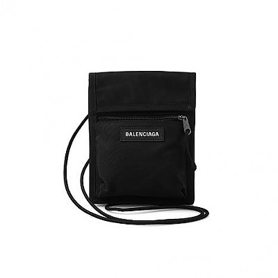 BALENCIAGA-532298 발렌시아가 블랙 스몰 익스플로러 파우치 스트랩 백