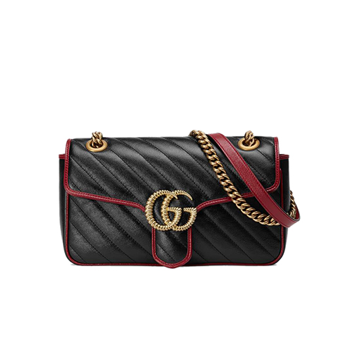 [스페셜오더]GUCCI-443497 8277 구찌 블랙 빈티지 GG 마몽 스몰 숄더백