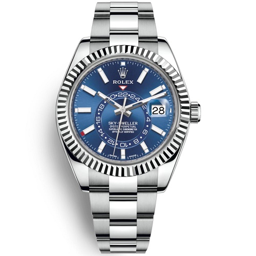 [스페셜오더]ROLEX-롤렉스 SKY-DWELLER 스카이 드웰러 스틸 블루 레플리카시계 42mm