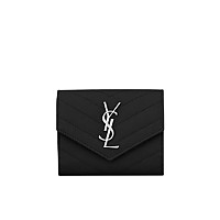 [스페셜오더]SAINT LAURENT-403943 생 로랑 레드 텍스처드 마틀라세 모노그램 컴팩트 3단 지갑