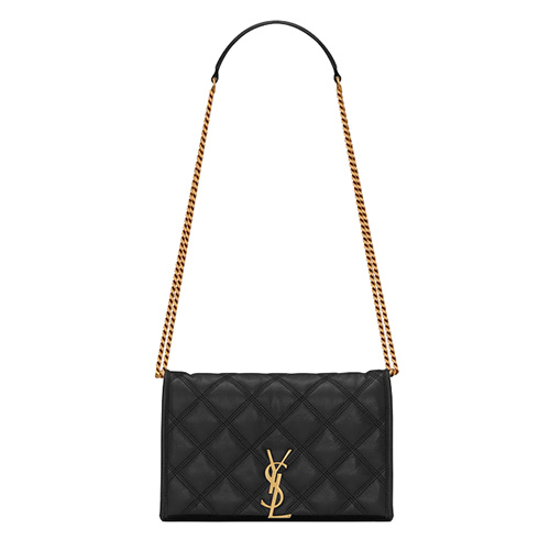 [스페셜오더]SAINT LAURENT-585031 생 로랑 블랙 다이아몬드 퀼팅 Becky 체인 WOC