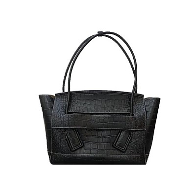 [스페셜오더]BOTTEGA VENETA-575943 보테가 베네타 파인 그린 인트레치아토 패턴 Arco 아르코 33 탑 핸들백