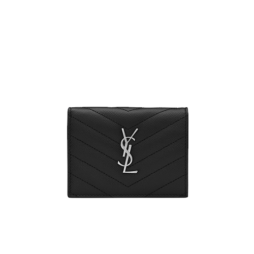 [스페셜오더]SAINT LAURENT-530841 생 로랑 블랙 실버 모노그램 카드 홀더