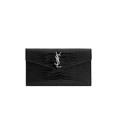 [스페셜오더]SAINT LAURENT-565739 생 로랑 블랙 크로커다일 업타운 파우치