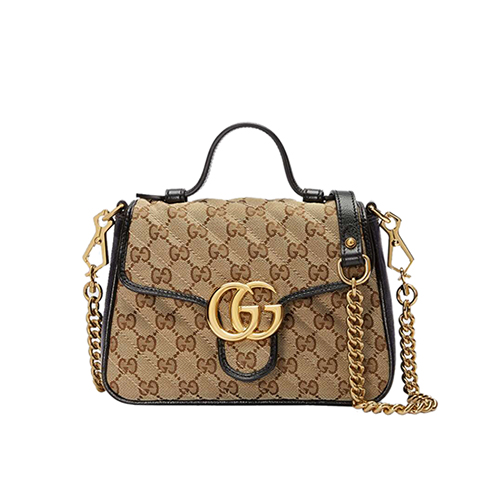 [스페셜오더]GUCCI-583571 9772 구찌 베이지 GG 캔버스 마몽 미니 탑 핸들백