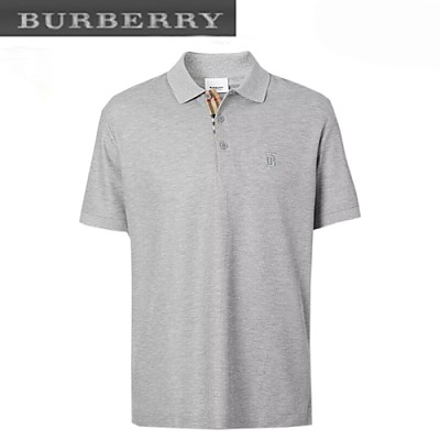 BURBERRY-80143171 버버리 레드 모노그램 모티프 피케 폴로셔츠