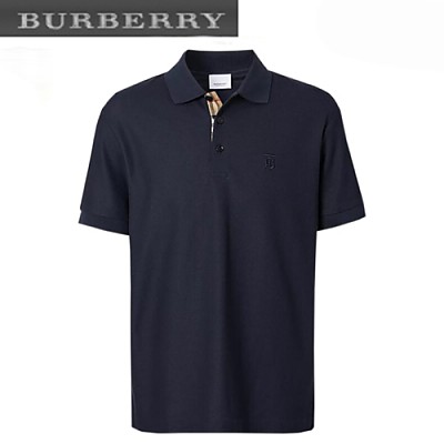 BURBERRY-80143171 버버리 레드 모노그램 모티프 피케 폴로셔츠