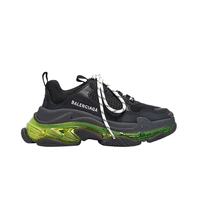 BALENCIAGA-536737 발렌시아가 블랙 올오버 로고 TRIPLE S 스니커즈 남여공용