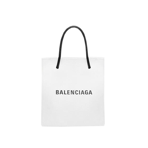 [스페셜오더]BALENCIAGA-572411 발렌시아가 화이트 SHOPPING XXS NORTH SOUTH 토트백