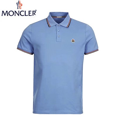 MONCLER-03093 몽클레어 라이트 블루 코튼 티셔츠 남성용