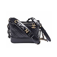 [스페셜오더]CHANEL-A91810 샤넬 블랙 빈티지 카프스킨 가브리엘 쉐브론 호보 백