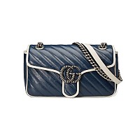 GUCCI-443497 1000 구찌 블랙 페이턴트 가죽 GG 마몽] 스몰 숄더백