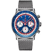 [스페셜오더]BREITLING-브라이틀링 내비타이머 B01 크로노그래프 스위스에어 에디션 스틸 시계 43mm