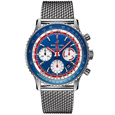 [스페셜오더]BREITLING-브라이틀링 내비타이머 B01 크로노그래프 43 팬암 에디션 스틸 시계 43mm