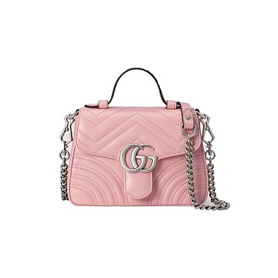 [스페셜오더]GUCCI-547260 4928 구찌 파스텔 블루 GG 마몽 미니 탑 핸들 백