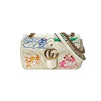 GUCCI-443497 1000 구찌 블랙 페이턴트 가죽 GG 마몽] 스몰 숄더백