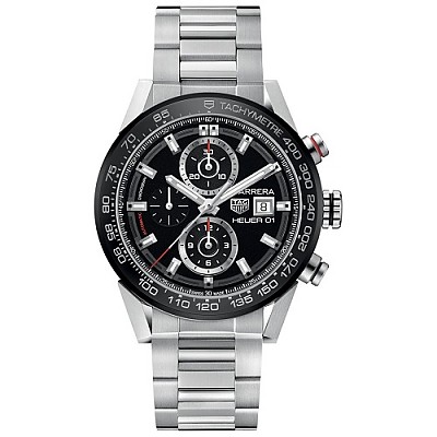 [스페셜오더]TAG Heuer-태그호이어 까레라 호이어 01 크로노그래프 PVD 그레이 남성용시계 43mm
