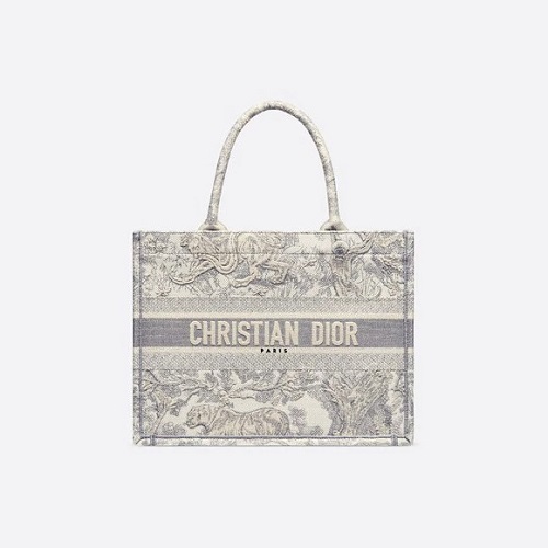 [스페셜오더]DIOR-M1296 디올 그레이 Toile de Jouy 자수 스몰 BOOK TOTE 백