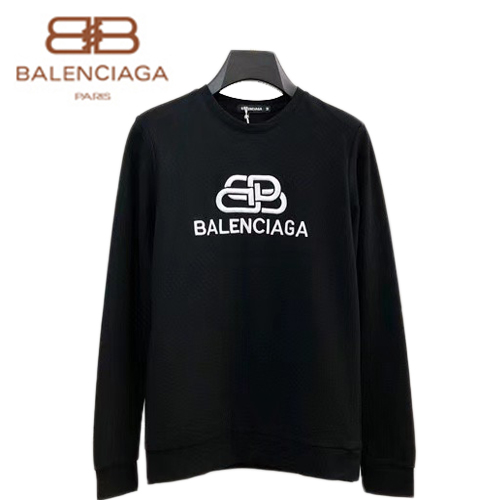 BALENCIAGA-082810 발렌시아가 블랙 로고 아플리케 장식 스웨트셔츠 남성용