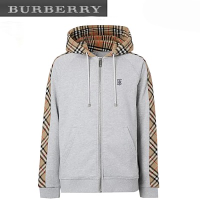 BURBERRY-80143491 버버리 네이비 빈티지 체크 패널 후드 톱 남여공용