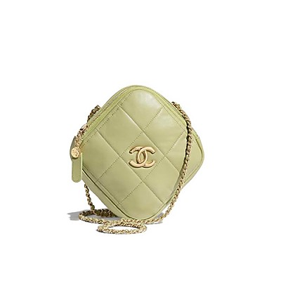 [스페셜오더]CHANEL-AS2201 샤넬 그린 골드메탈 스몰 다이아몬드 백