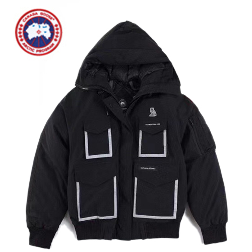 CANADA GOOSE-4071M 캐나다구스 X OVO 콜라보 블랙 칠리왝 야광 파카 남여공용