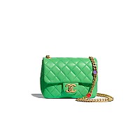 [스페셜오더]CHANEL-AS2379 샤넬 블랙 램스킨 골드 메탈 레진 미니 플랩 백