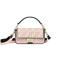 [스페셜오더]FENDI-8BR792 펜디 블루 글레이즈드 캔버스 미디엄 바게트 1997 백