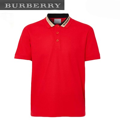 BURBERRY-80392661 버버리 비비드 코발트 로고 디테일 코튼 피케 폴로셔츠