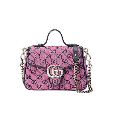 [스페셜오더]GUCCI-583571 2535 구찌 브라운 GG 마몽 마틀라세 미니 탑 핸들 백