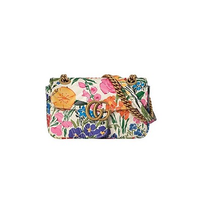 [스페셜오더]GUCCI-446744 4928 구찌 파스텔 블루 GG 마몽 마틀라세 미니 숄더백