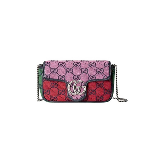 [스페셜오더]GUCCI-476433 5281 구찌 핑크&레드 GG 마몽 GG 멀티컬러 수퍼 미니 백