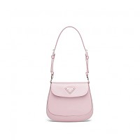 [스페셜오더]PRADA-1BH188 프라다 화이트 미니 클레오 브러시드 가죽 숄더 백