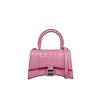 [스페셜오더]BALENCIAGA-592833 발렌시아가 라이트 그린 크로커다일 아워글래스 탑 핸들백 XS