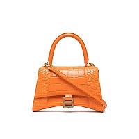[스페셜오더]BALENCIAGA-593546 발렌시아가 그레이 크로커다일 아워글래스 스몰 탑 핸들 백