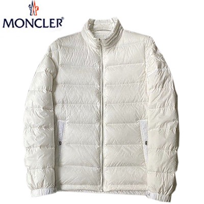 MONCLER-10041 몽클레어 화이트 나일론 MONCLER 아플리케 장식 패딩 남성용