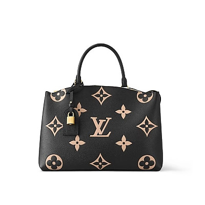 LV-M45842 루이비통 블랙/베이지 모노그램 앙프렝뜨 그랑 팔레 토트 백 34cm