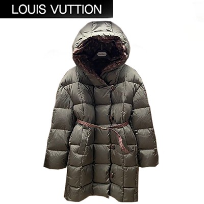 LOUIS VUITTON-10291 루이비통 카키 모노그램 디테일 롱 패딩 여성용