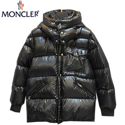 MONCLER-11117 몽클레어 블랙 로고 패치 장식 패딩 남성용