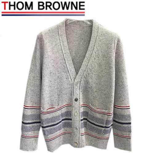 THOM BROWNE-11148 톰 브라운 그레이 스트라이프 장식 가디건 남성용