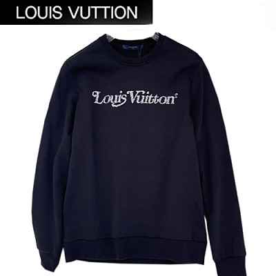 LOUIS VUITTON-11174 루이비통 블랙 프린트 장식 스웨트셔츠 남성용