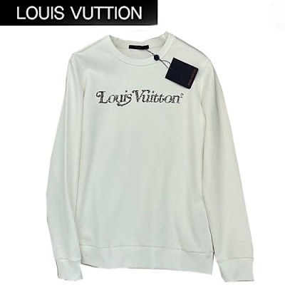 LOUIS VUITTON-11175 루이비통 화이트 프린트 장식 스웨트셔츠 남성용