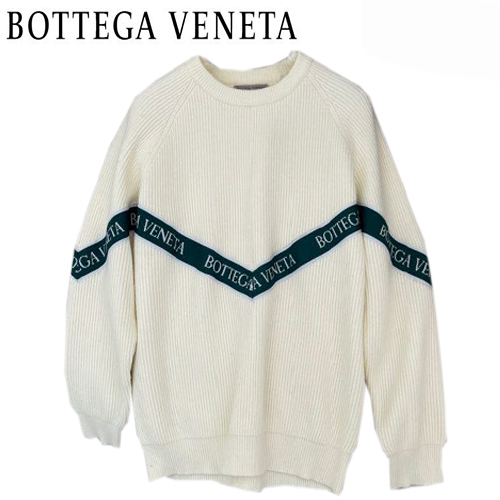 BOTTEGA VENETA-12212 보테가 베네타 화이트 스트라이프 장식 스웨터 남성용