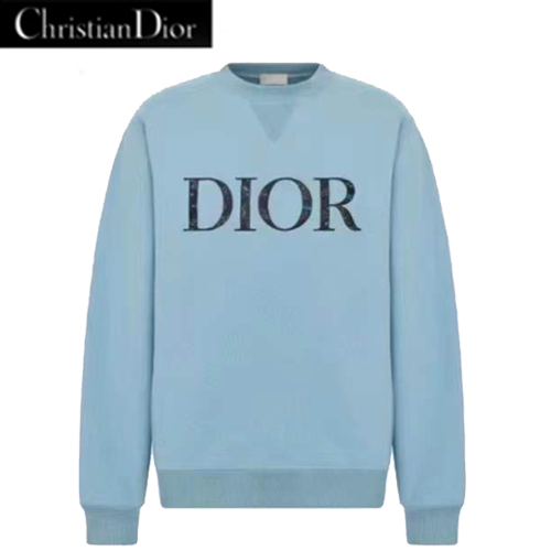 [스페셜오더]DIOR-11253 디올 블루 DIOR 아플리케 장식 스웨트셔츠 남여공용