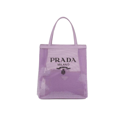 [스페셜오더]PRADA-1BG417 프라다 퍼플 시퀸 메쉬 스몰 토트 백