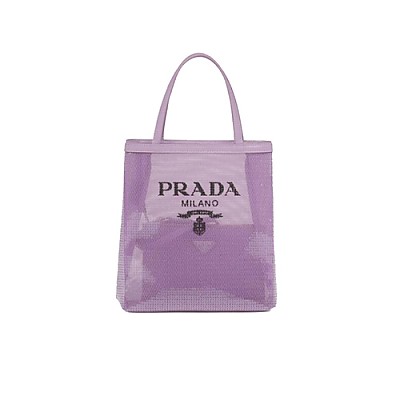 [스페셜오더]PRADA-1BG417 프라다 퍼플 시퀸 메쉬 스몰 토트 백