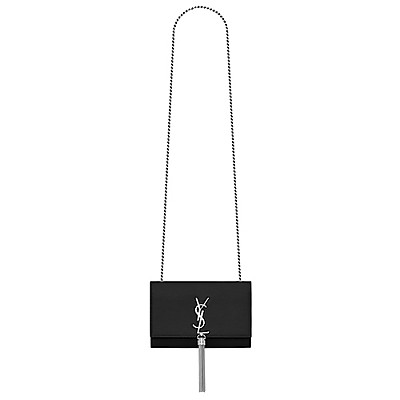 [스페셜오더]SAINT LAURENT-474366 생 로랑 블랙 실버 메탈 스몰 케이트 체인 태슬 백