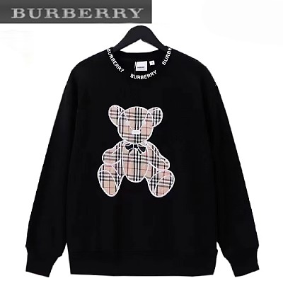 BURBERRY-113010 버버리 화이트 베어 아플리케 장식 스웨트셔츠 남성용