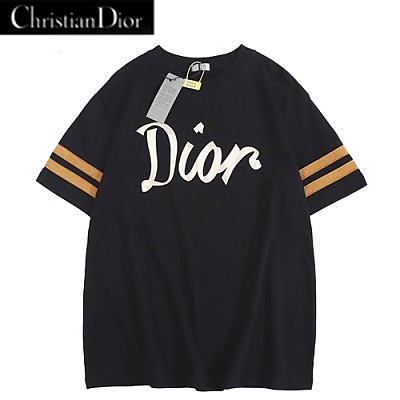 DIO*-03029 디올 블랙 DIOR 프린트 장식 티셔츠 남성용