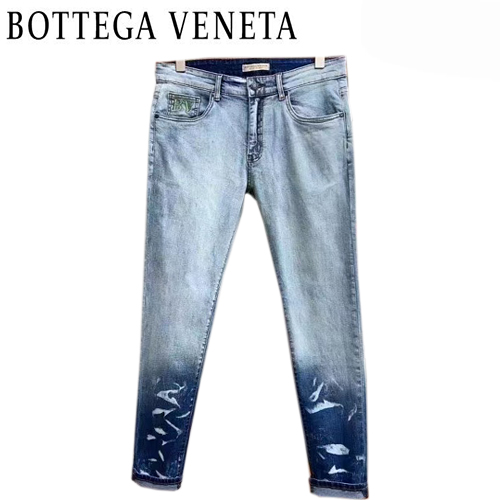 BOTTEGA VENE**-03072 보테가 베네타 라이트 블루 아플리케 장식 청바지 남성용